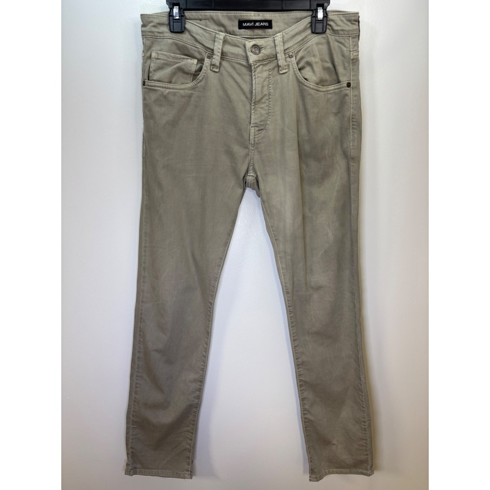 Mavi Jake Slim Leg Jeans Mens 32x31 Khaki Tan Stretch Denim